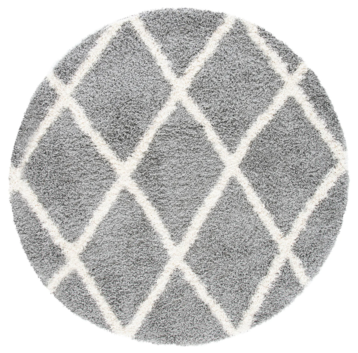 Safavieh Venus Shag 500 6'-7" x 6'-7" Rug in Grey / Ivory