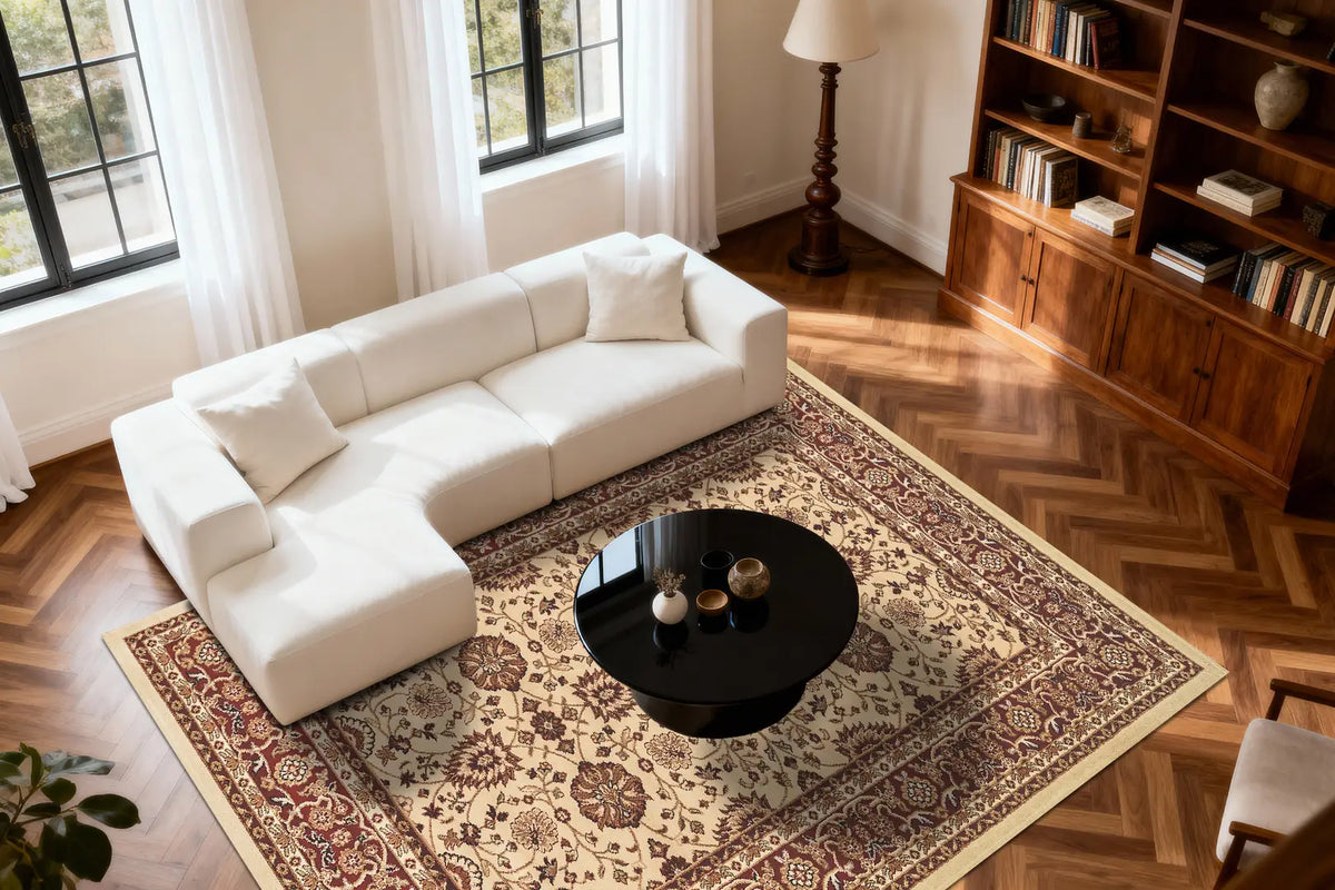 Dynamic Rugs Yazd 2803 Cream / Red Rugs - Room