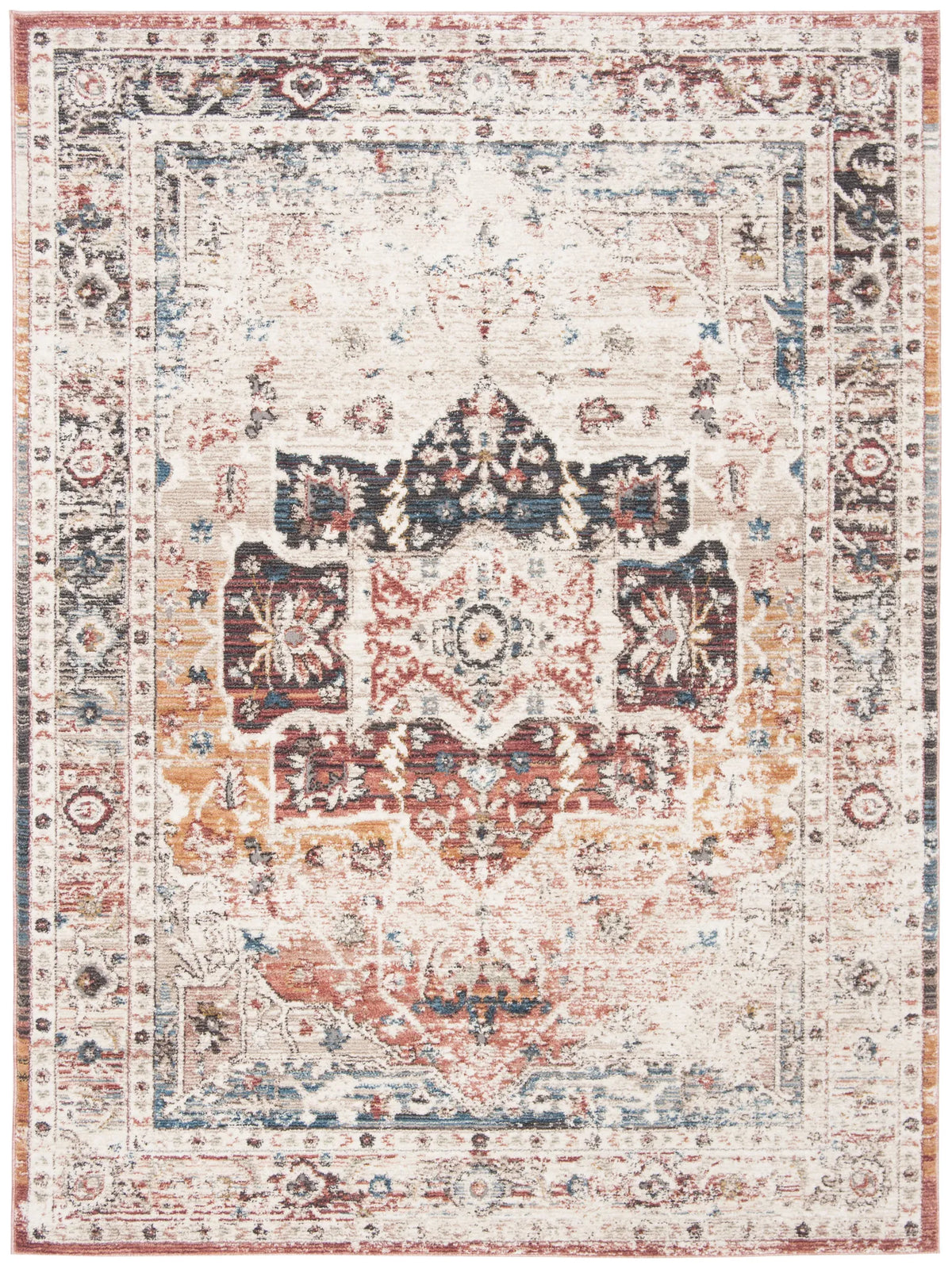 Safavieh Carlyle 200 5'-3" x 7'-6" Rug in Ivory / Blue