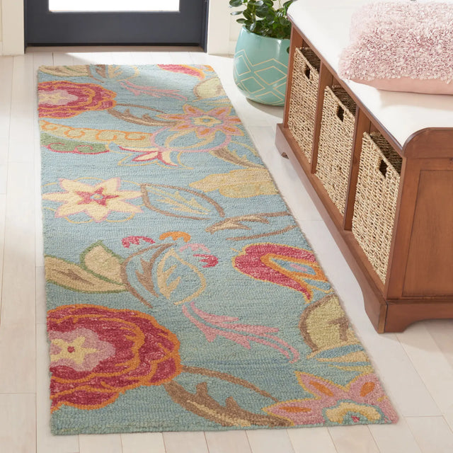 Safavieh Blossom 2'-6" x 12'-0" Rug in Blue / Multi