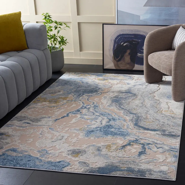 Safavieh Palma 5'-3" x 7'-6" Rug in Grey / Teal