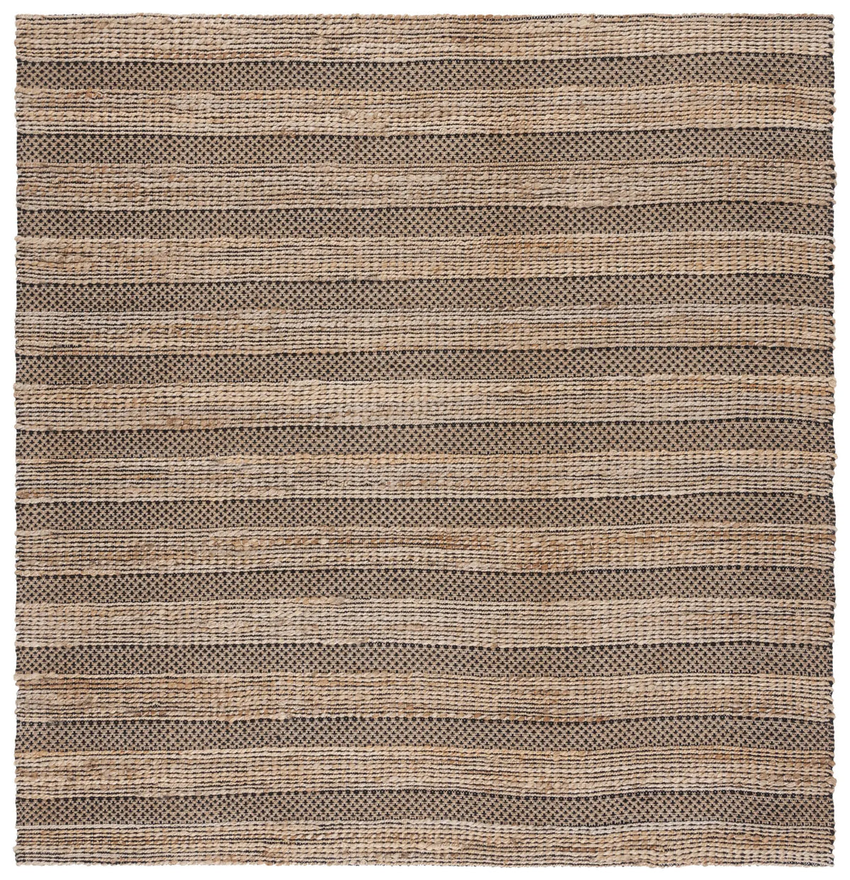 Safavieh Natural Fiber 6'-6" x 6'-6" Rug in Black / Natural
