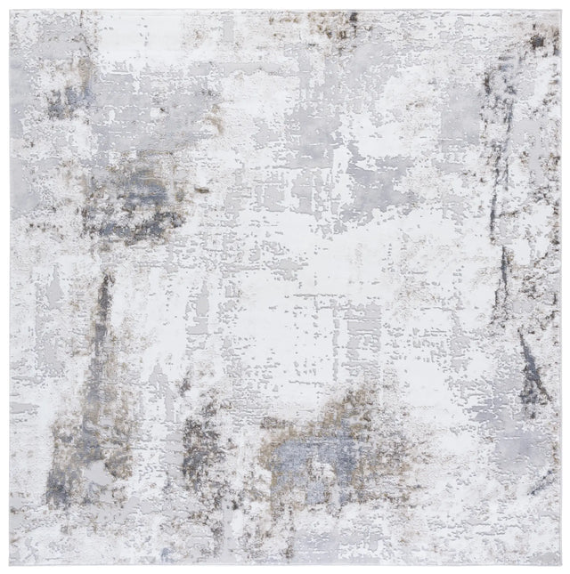 Safavieh Slate 700 6'-7" x 6'-7" Rug in Grey / Ivory Brown