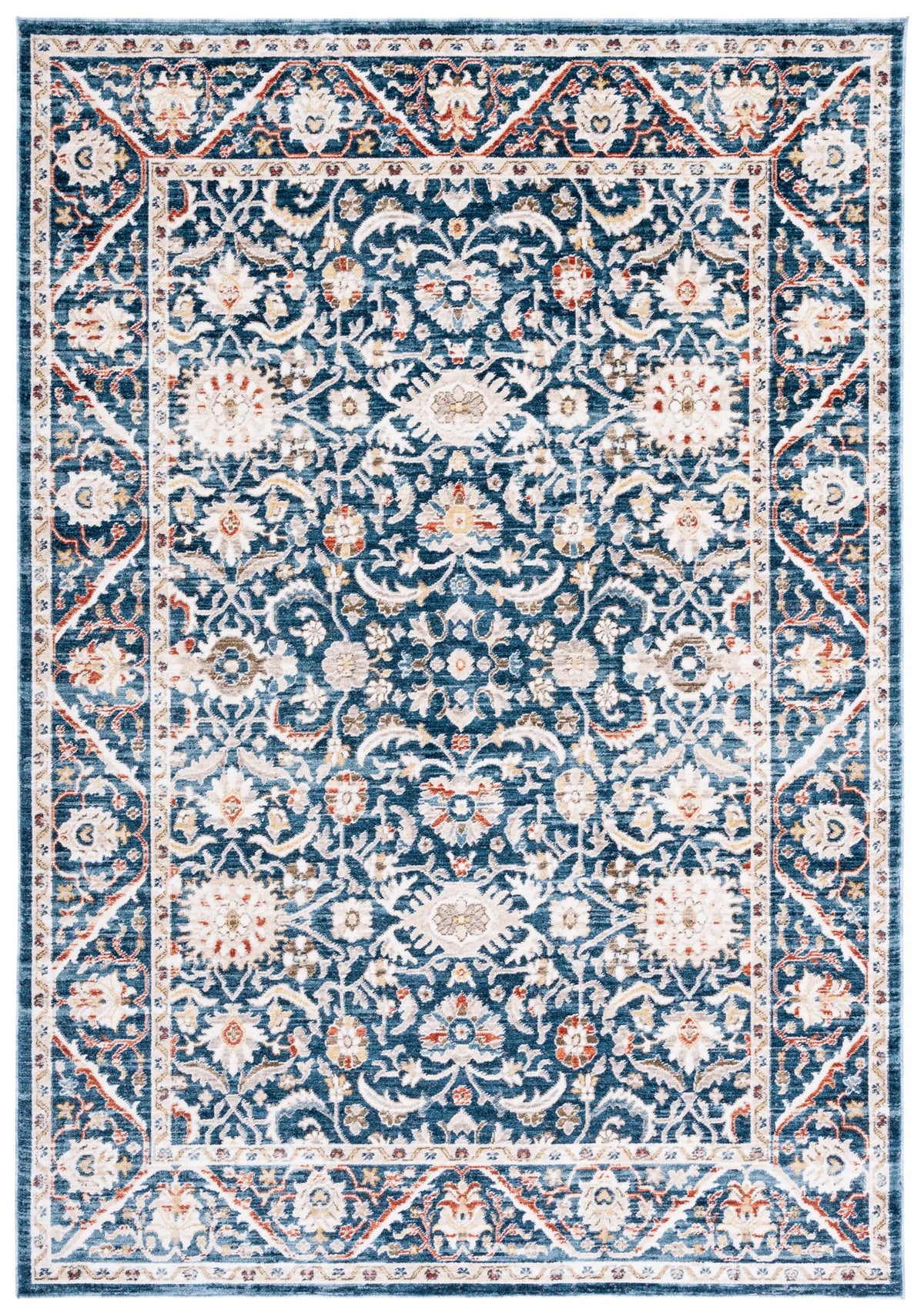 Safavieh Olympia 4'-0" x 6'-0" Rug in Navy / Ivory