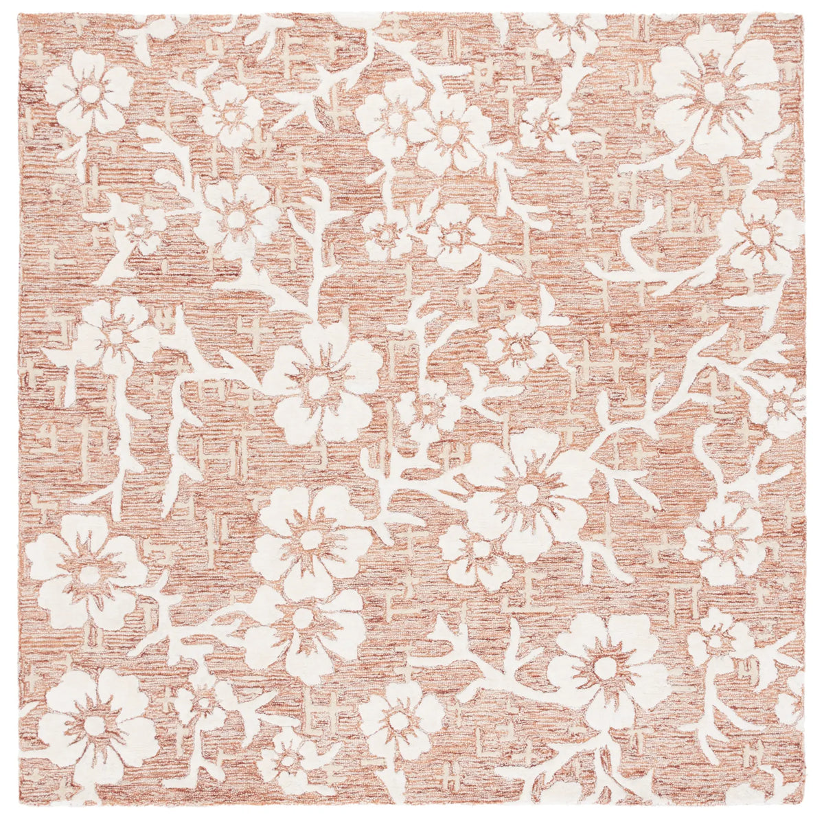 Safavieh Glamour 6'-0" x 6'-0" Rug in Rust / Ivory
