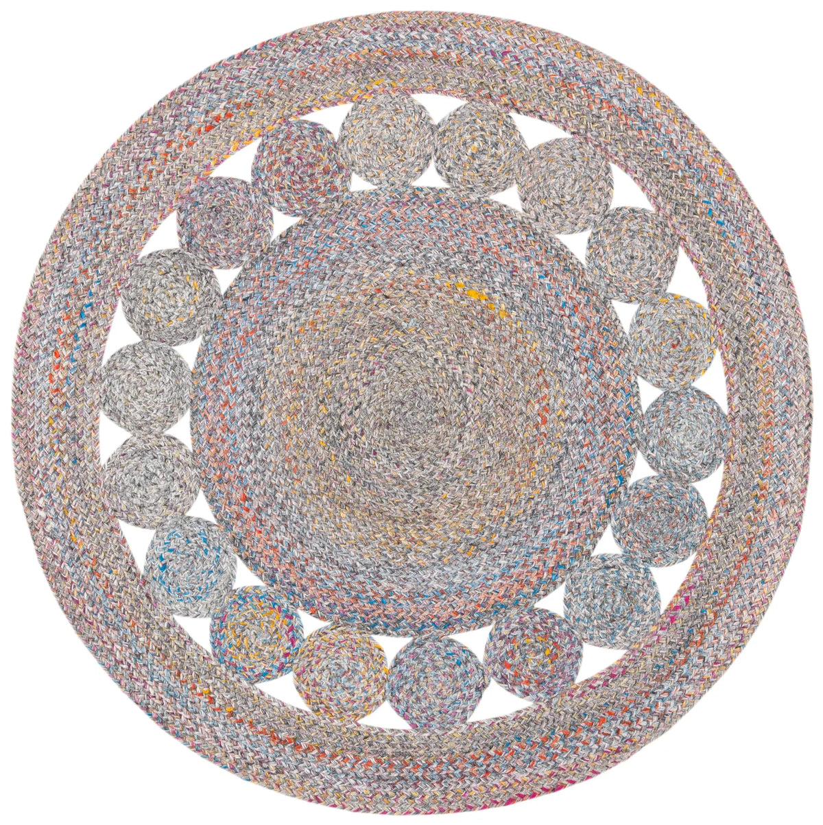 Safavieh Cape Cod 3'-0" x 3'-0" Rug in Yellow / Pink