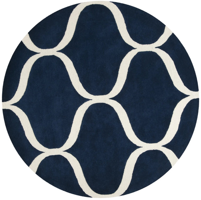 Safavieh Cambridge 6'-0" x 6'-0" Rug in Dark Blue / Ivory