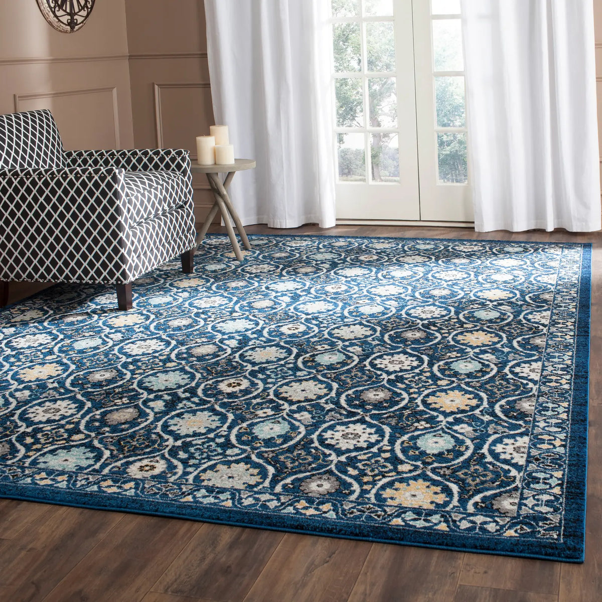 Safavieh Evoke 10'-0" x 14'-0" Rug in Royal / Ivory