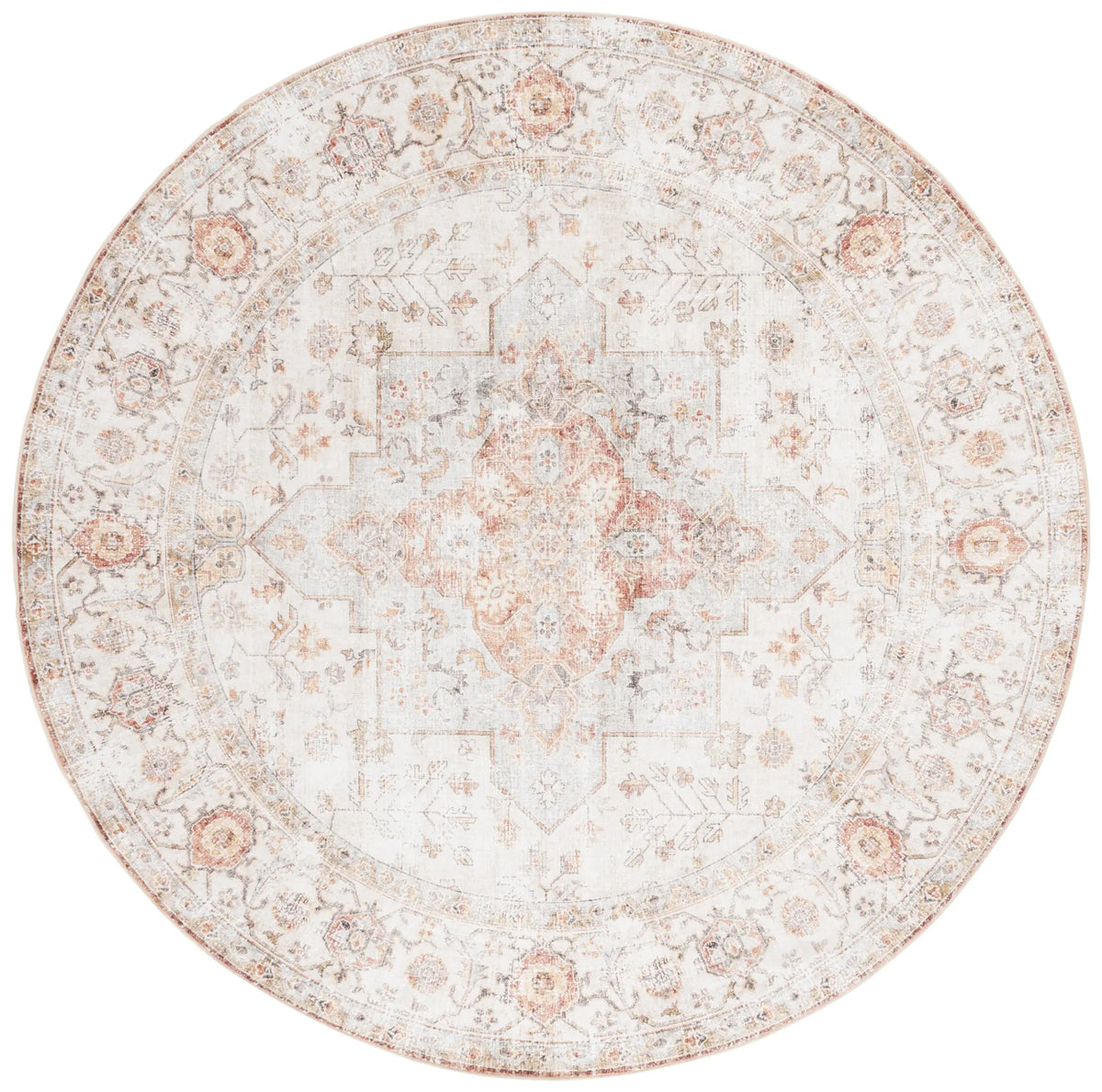 Safavieh Arizona 6'-0" x 6'-0" Rug in Beige / Rust