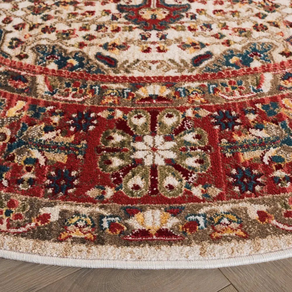 Safavieh Kashan 6'-7" x 6'-7" Rug in Ivory / Blue