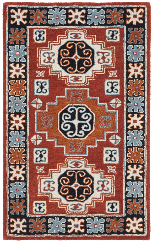 Safavieh Heritage 3'-0" x 5'-0" Rug in Red / Black