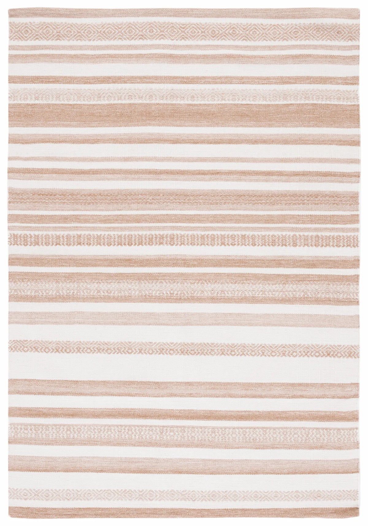 Safavieh Striped Kilim 4'-0" x 6'-0" Rug in Beige / Ivory