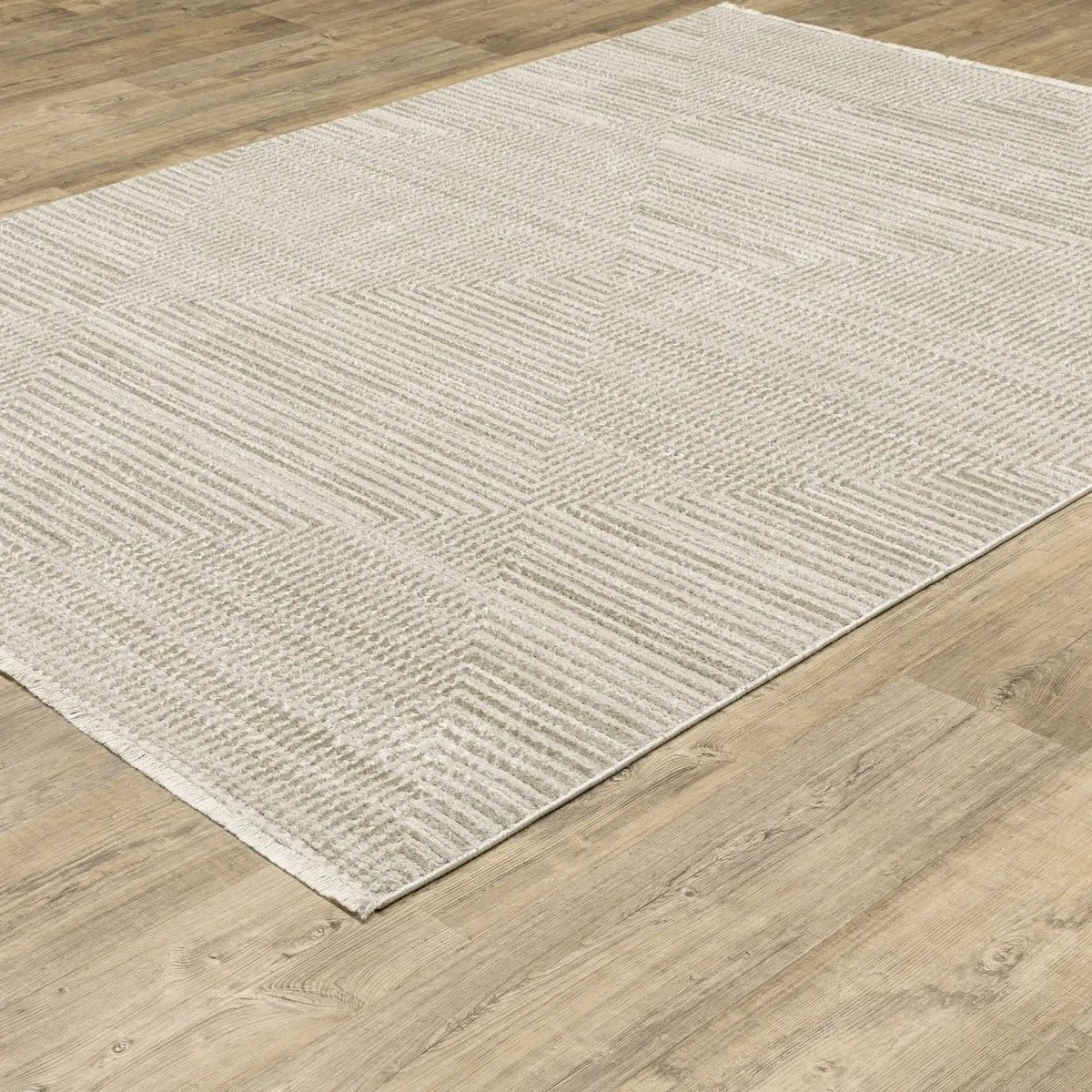 Oriental Weavers Bauer 4150E Beige/ Ivory Rug - angle detail