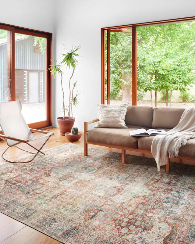 Loloi Loren Lq-14 Brick / Multi Rugs - room scene 1