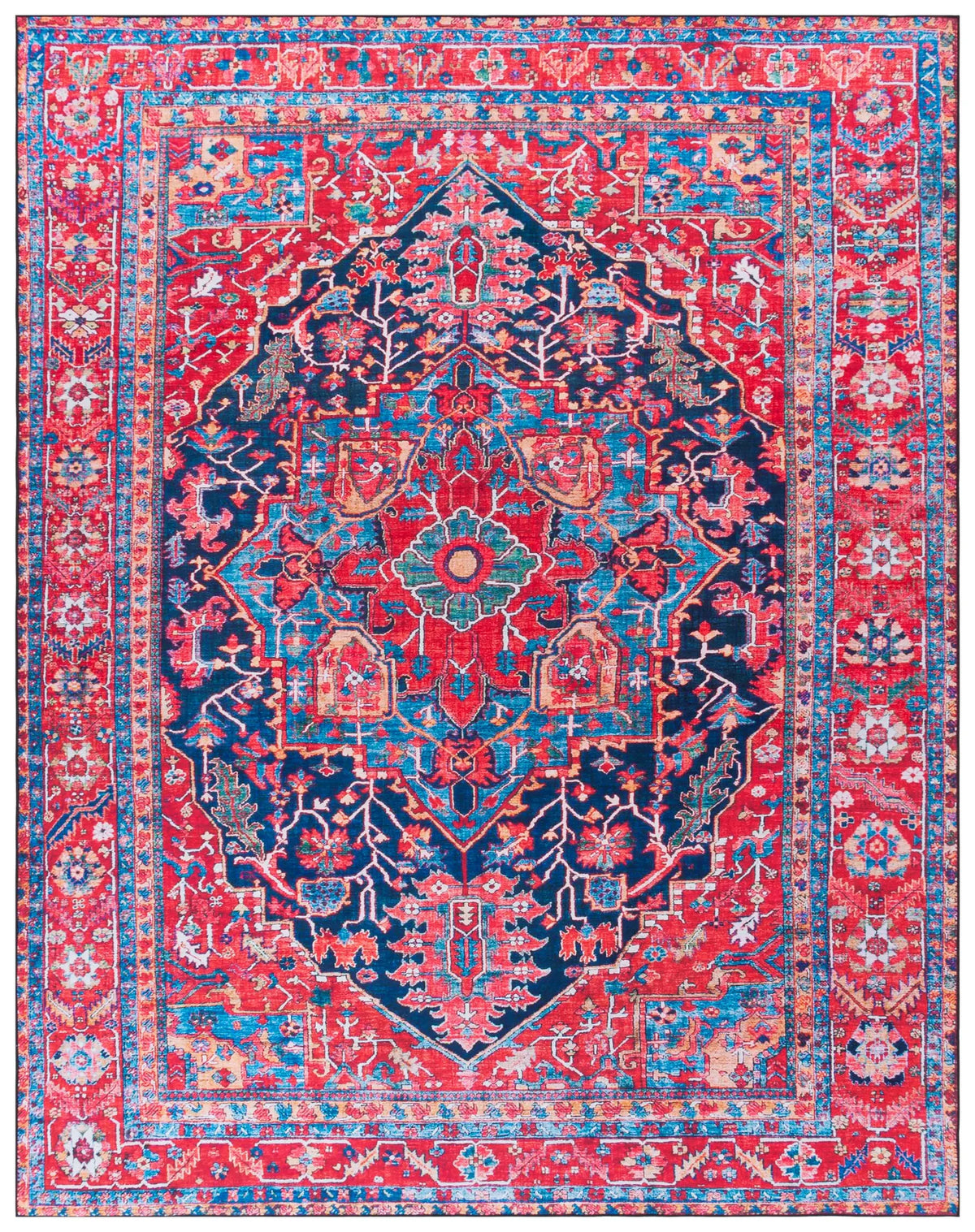 Safavieh Tucson 10'-0" x 14'-0" Rug in Navy / Red