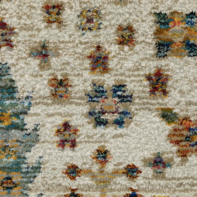 Oriental Weavers Sphinx Andorra 2449B Ivory/ Multi Rug - room scene 2