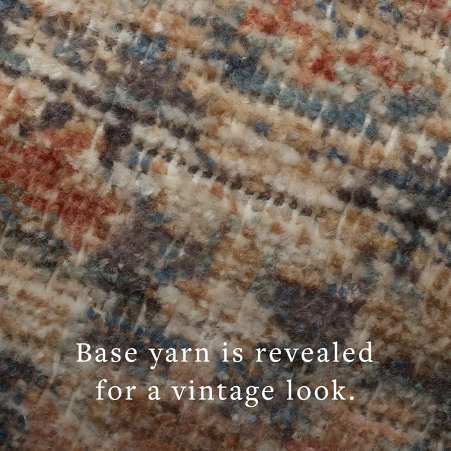 Loloi Heritage Her-12 Blue/Rust Rug - macro detail