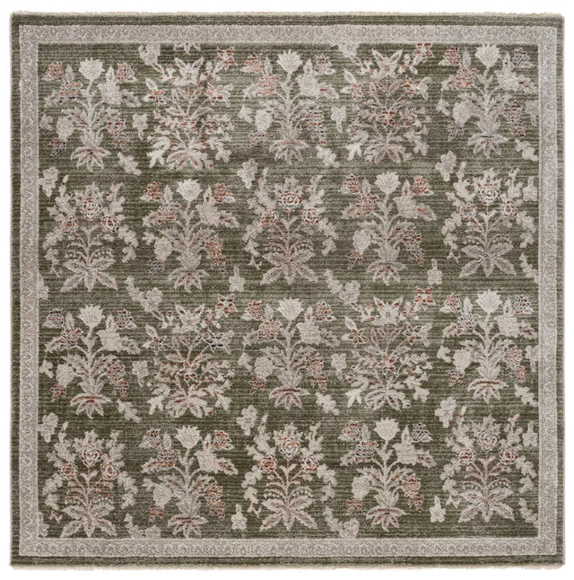 Safavieh Grove 6'-7" x 6'-7" Rug in Green / Ivory