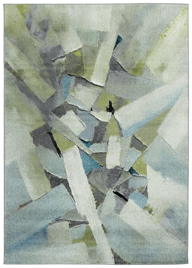 Safavieh Porcello 4'-0" x 6'-0" Rug in Green / Grey