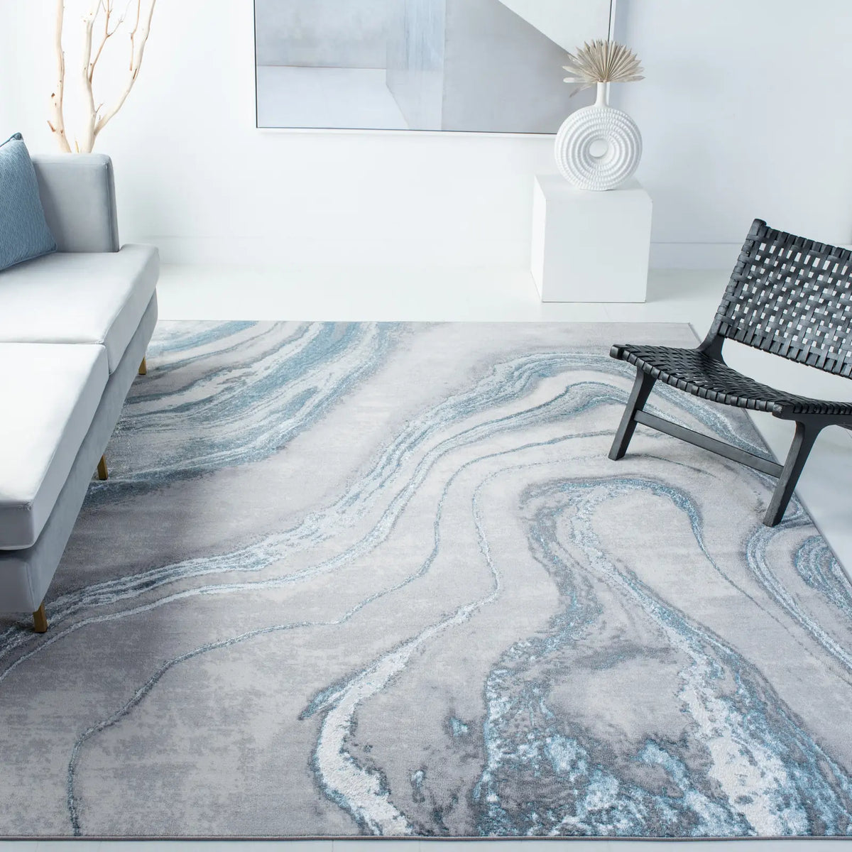 Safavieh Orchard 10'-0" x 14'-0" Rug in Grey / Blue