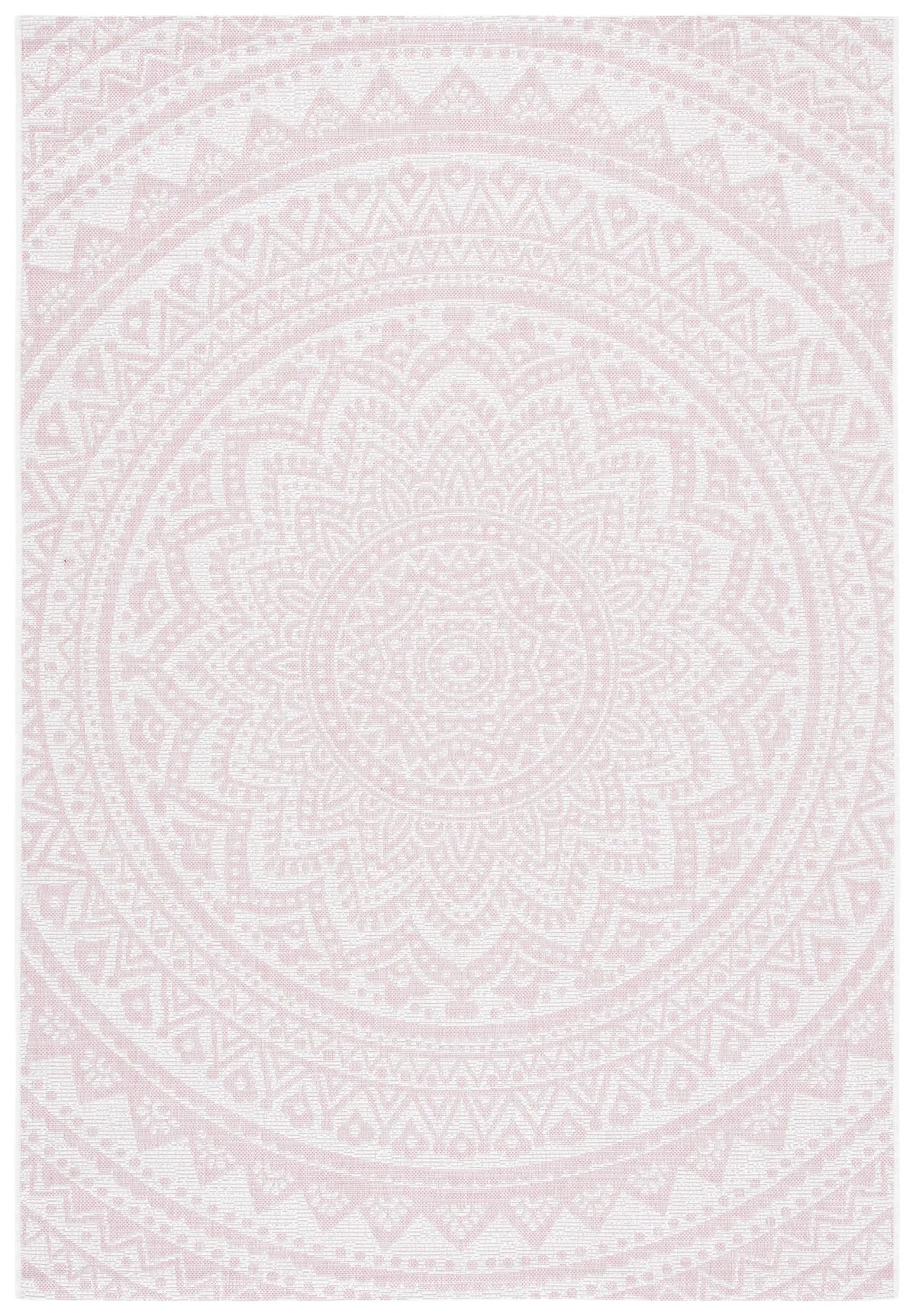 Safavieh Courtyard 4'-0" x 5'-7" Rug in Ivory / Soft Pink