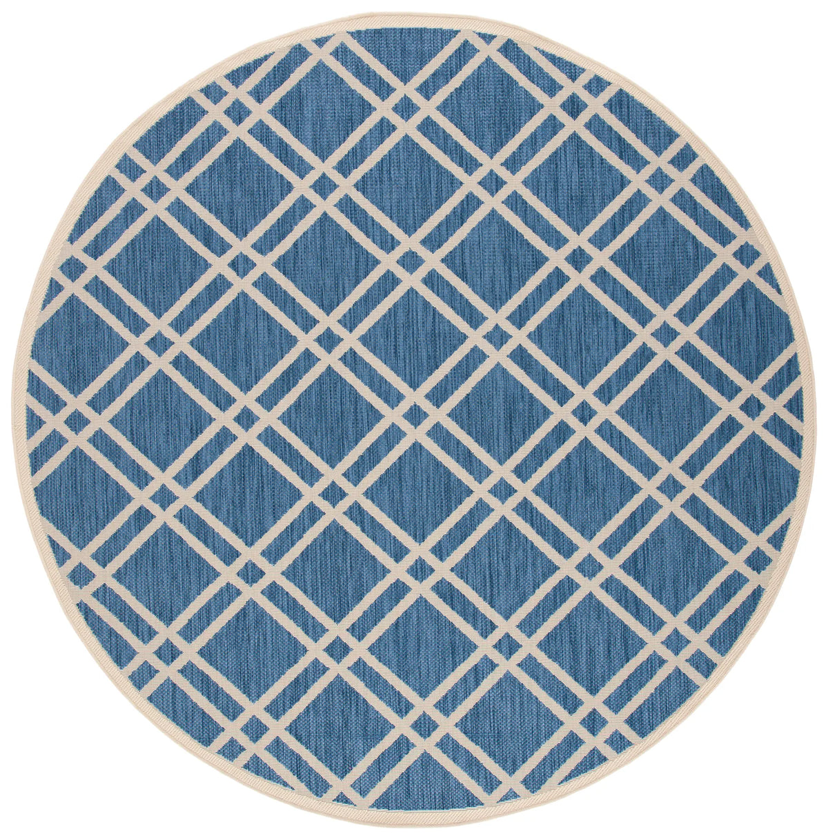 Safavieh Courtyard 6'-7" x 6'-7" Rug in Navy / Beige