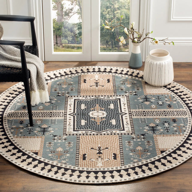 Safavieh Classic Vintage 6'-0" x 6'-0" Rug in Slate / Beige
