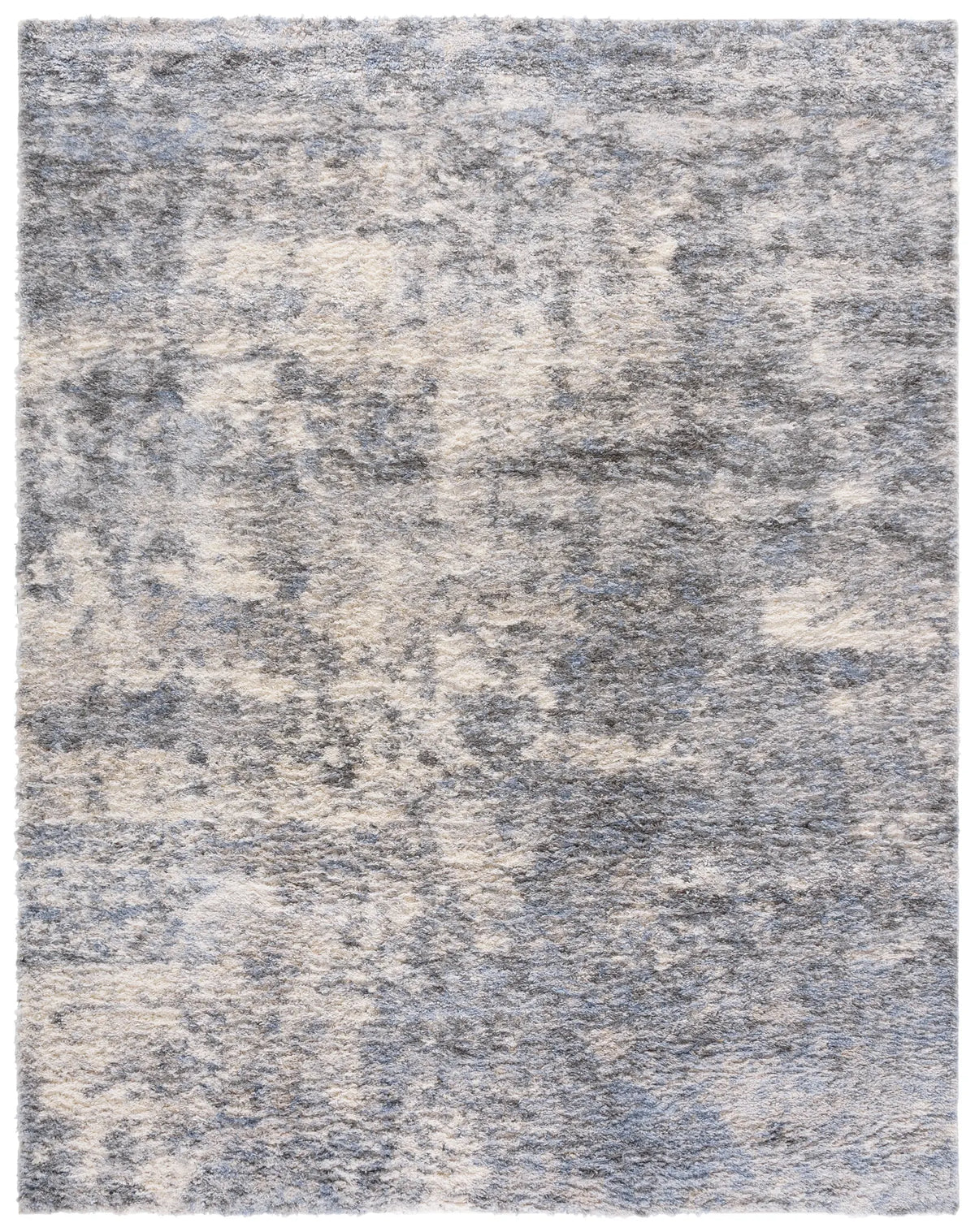 Safavieh Berber Shag 200 10'-0" x 14'-0" Rug in Ivory / Grey