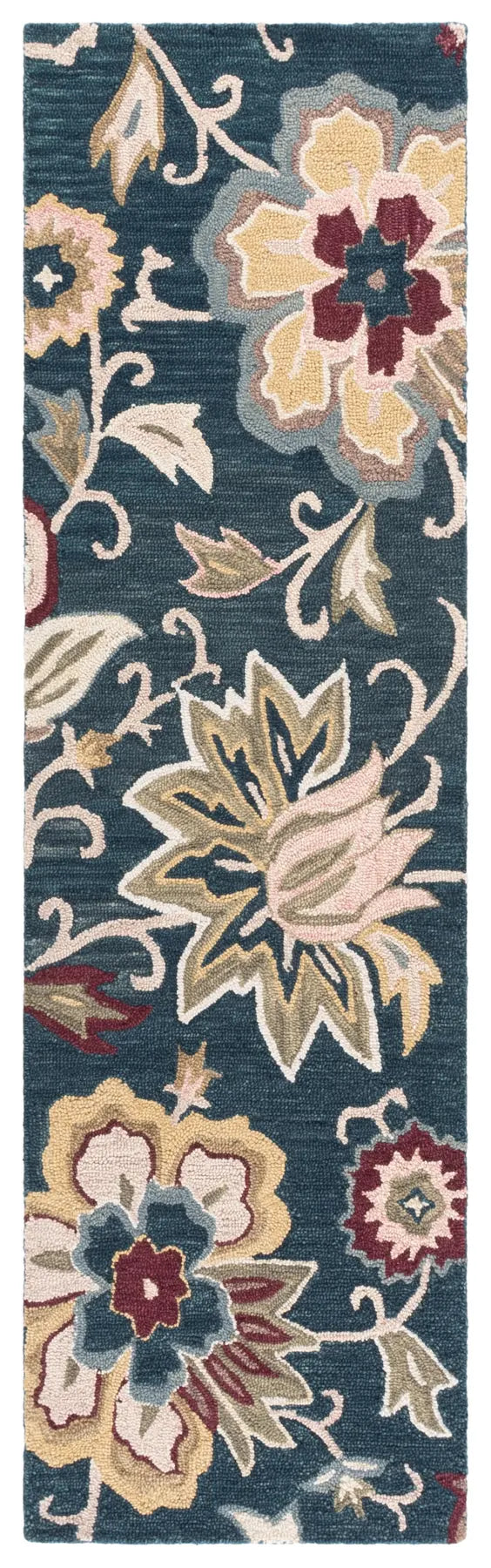Safavieh Blossom 2'-3" x 8'-0" Rug in Navy / Red