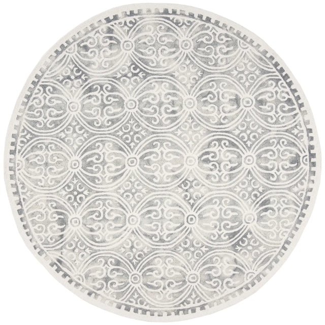 Safavieh Dip Dye 7'-0" x 7'-0" Rug in Silver / Ivory