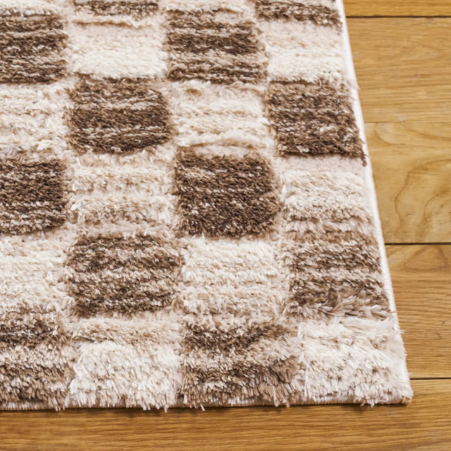 Safavieh Seattle Shag 900 4'-0" x 6'-0" Rug in Ivory / Brown