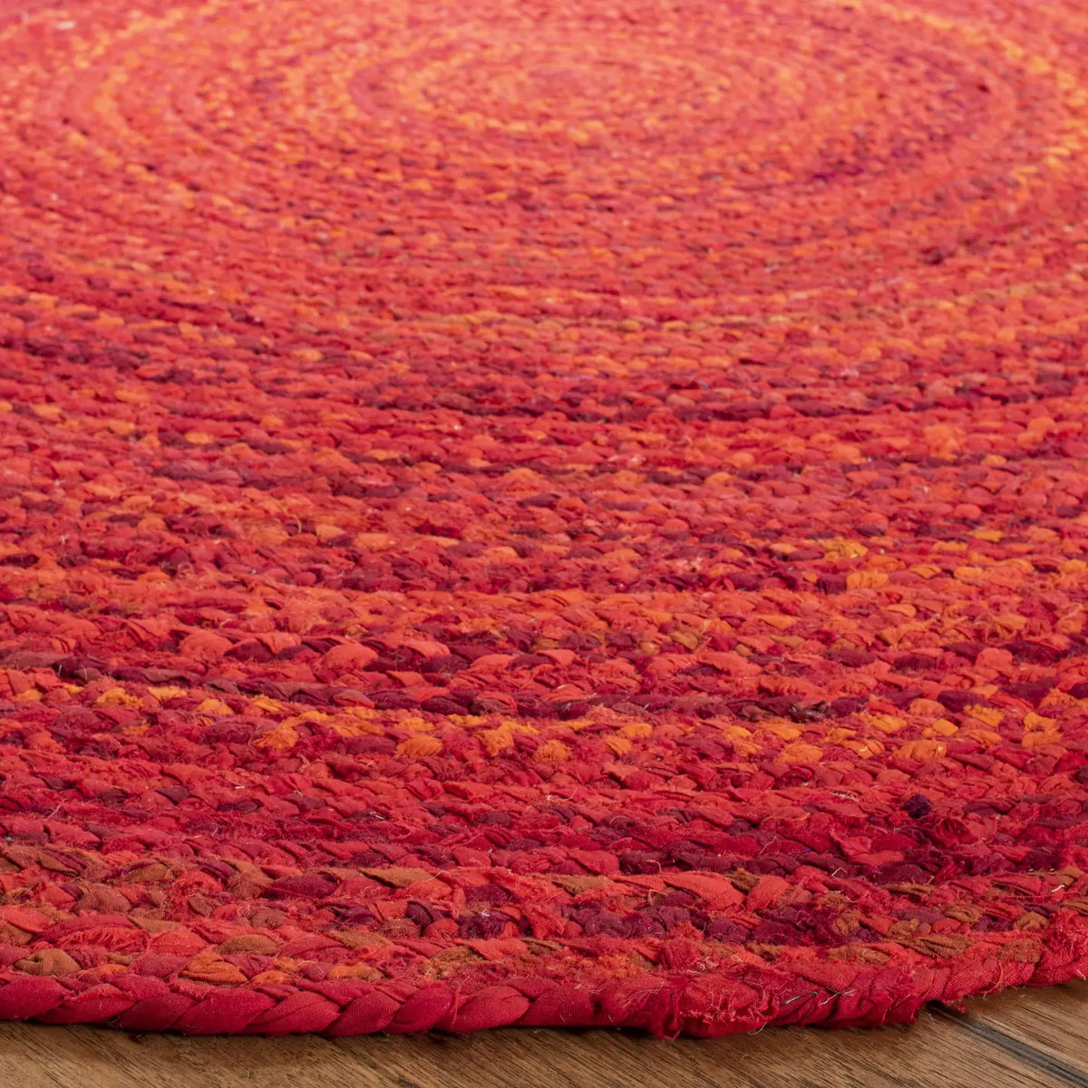 Safavieh Braided 5'-0" x 5'-0" Rug in Red