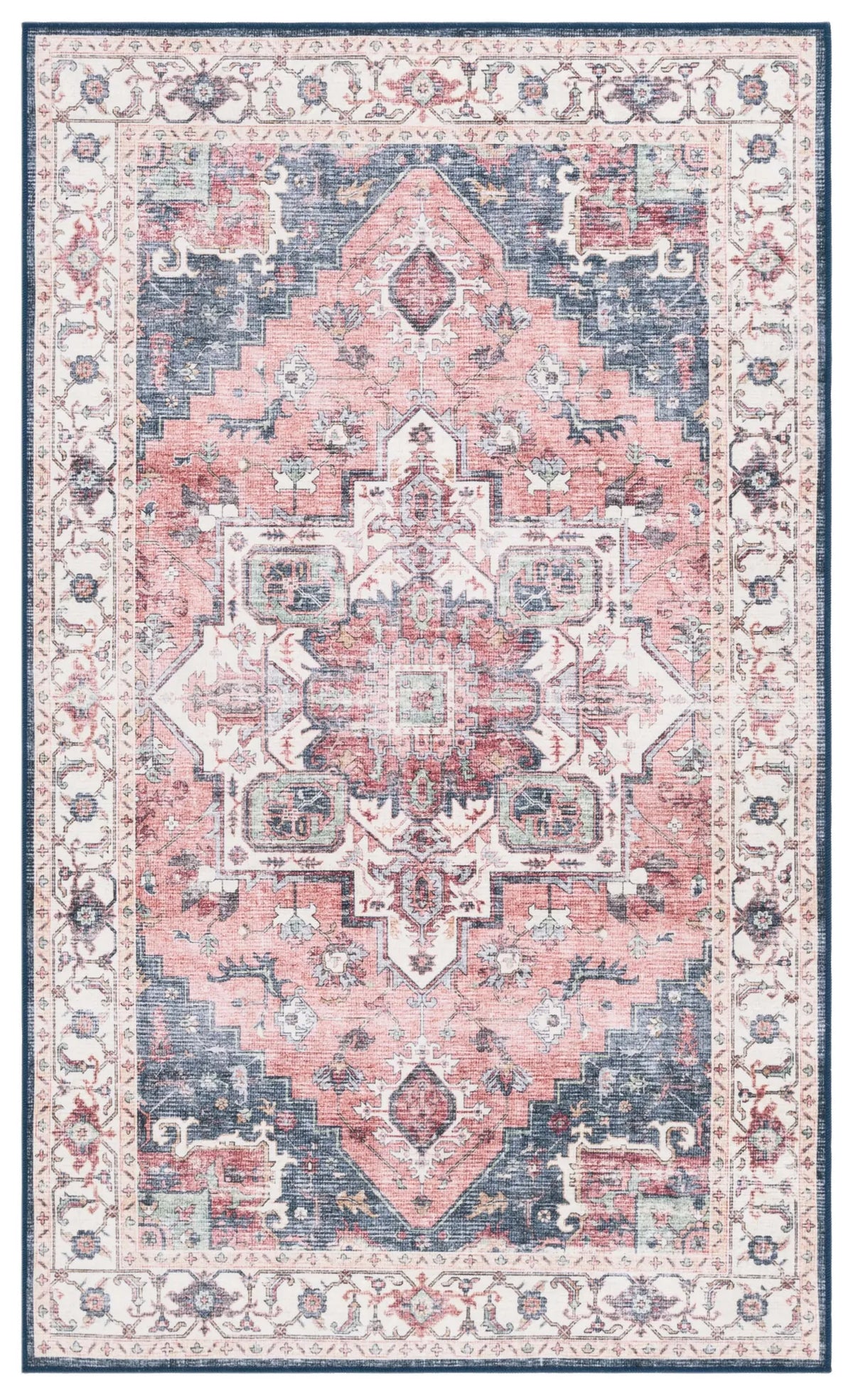 Safavieh Arizona 3'-0" x 5'-0" Rug in Rust / Dark Blue