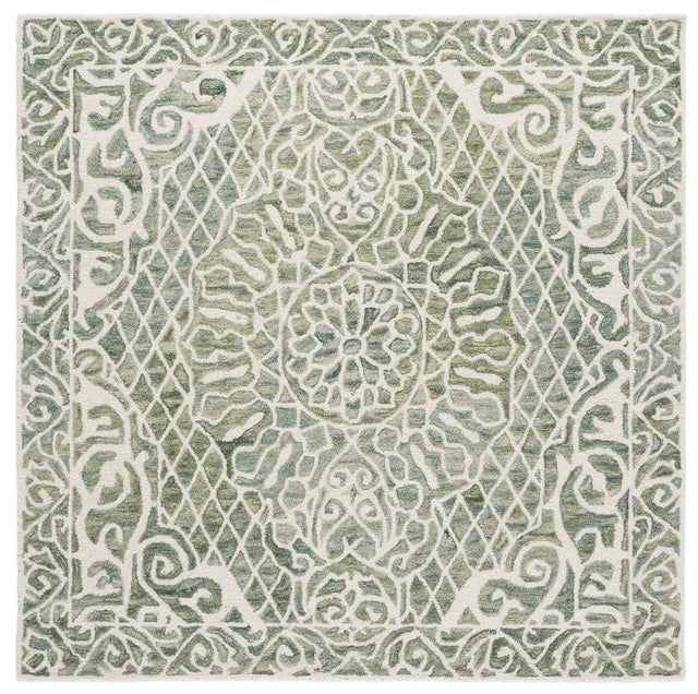 Safavieh Metro 6'-0" x 6'-0" Rug in Green / Ivory