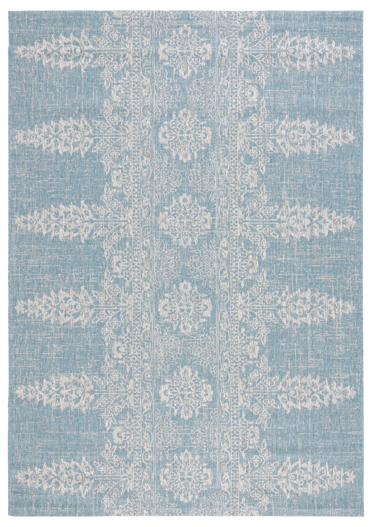 Safavieh Courtyard 6'-7" x 9'-6" Rug in Aqua / Grey