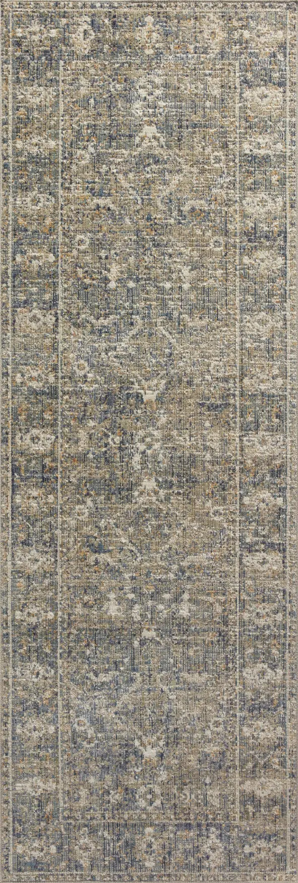 Chris Loves Julia x Loloi Rosemarie ROE-03 Sand / Lagoon Rug - runner flat
