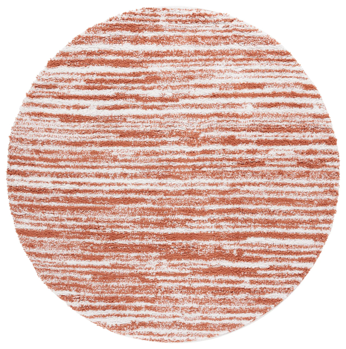 Safavieh Rumi Shag 6'-7" x 6'-7" Rug in Rust / Ivory