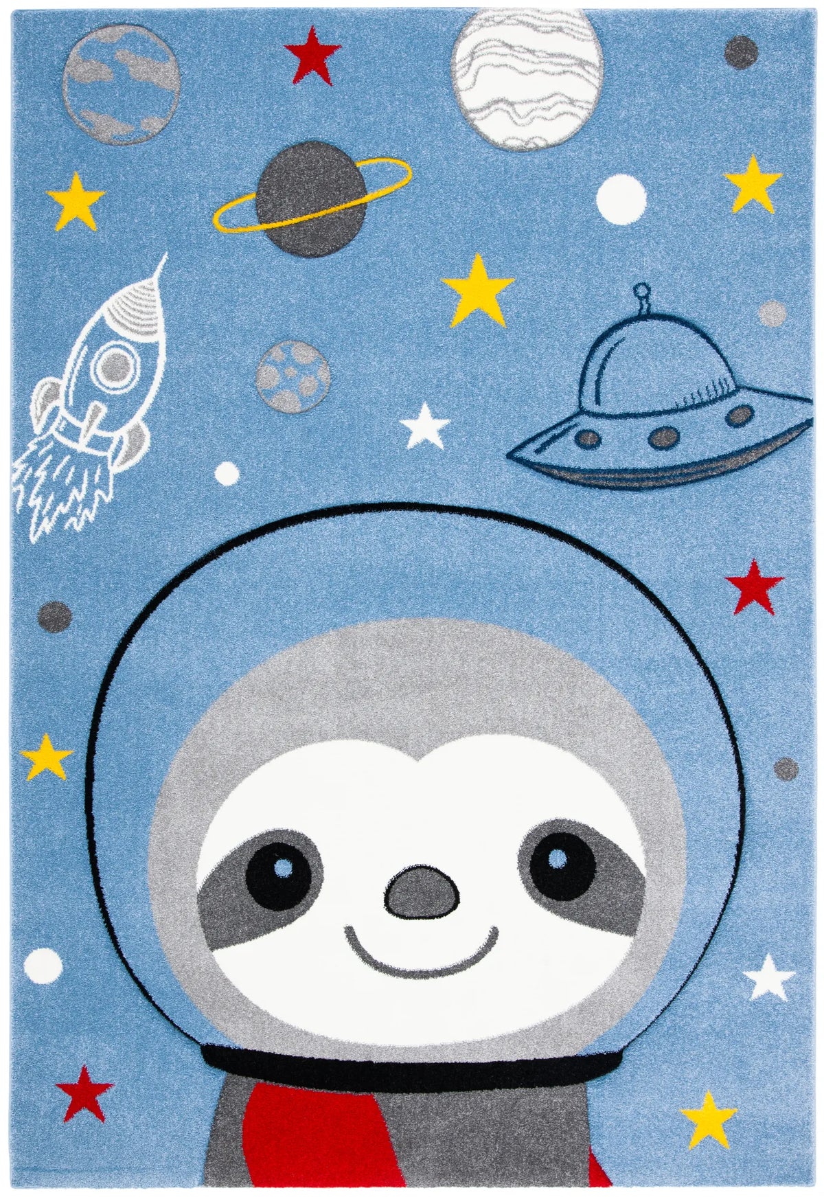 Safavieh Carousel Kids 100 4'-0" x 6'-0" Rug in Blue / Grey
