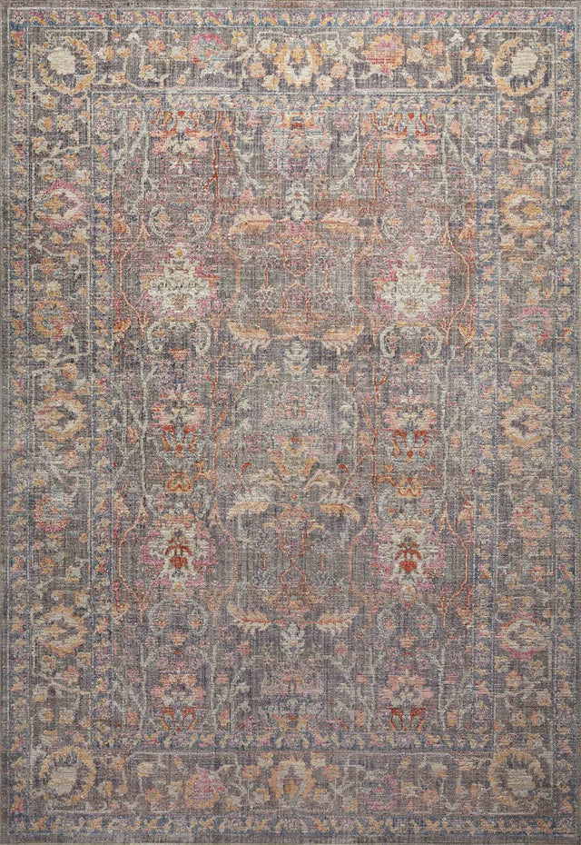Chris Loves Julia x Loloi Rosemarie ROE-01 Stone / Multi Rug - main flat