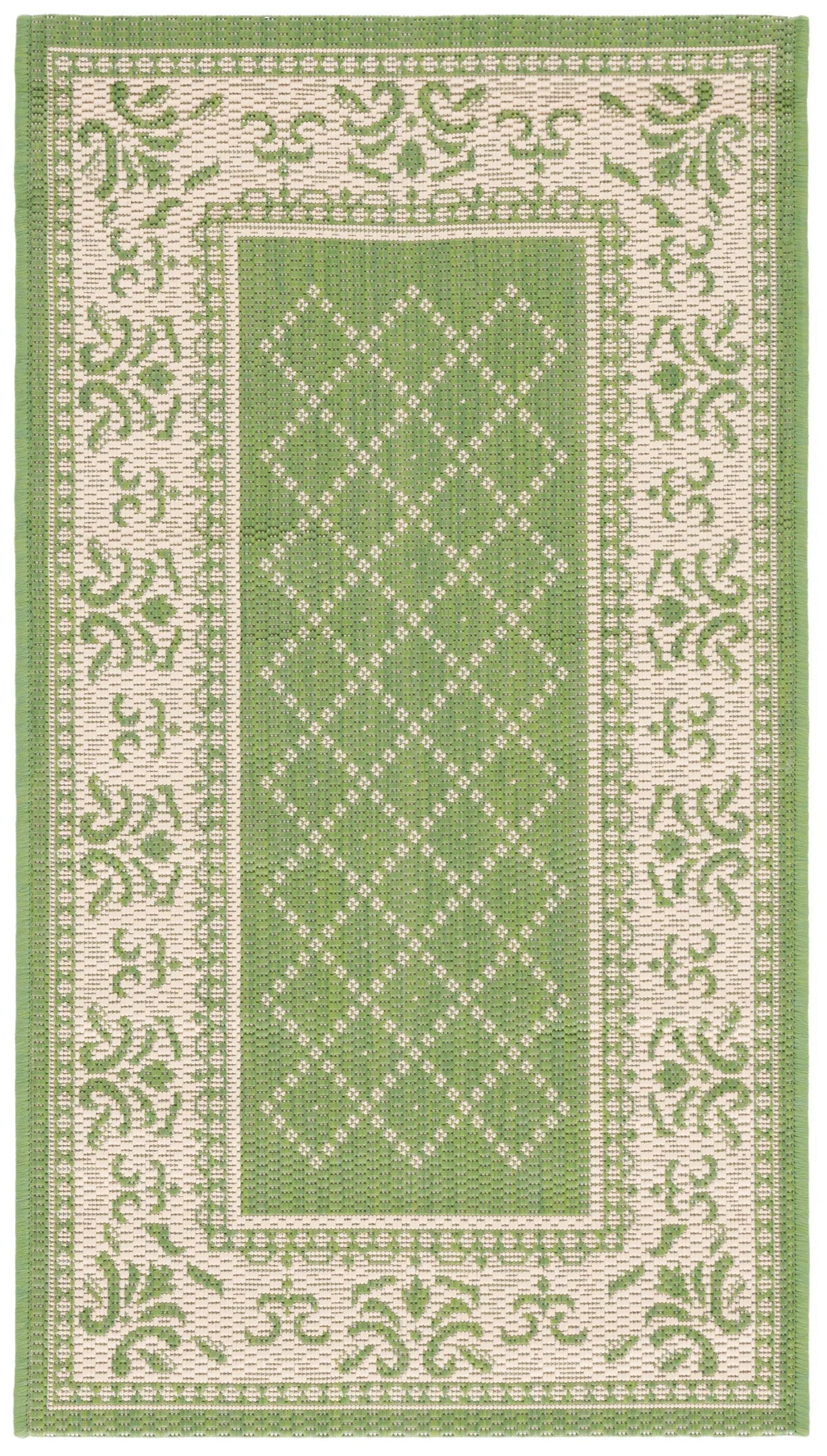 Safavieh Courtyard 2'-0" x 3'-7" Rug in Olive / Natural