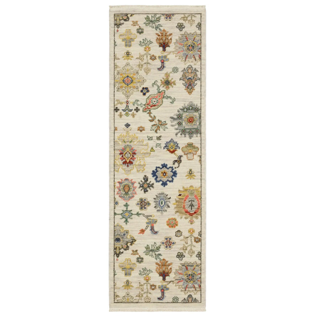 Oriental Weavers Lucca 5507W Ivory/ Multi Rug - runner