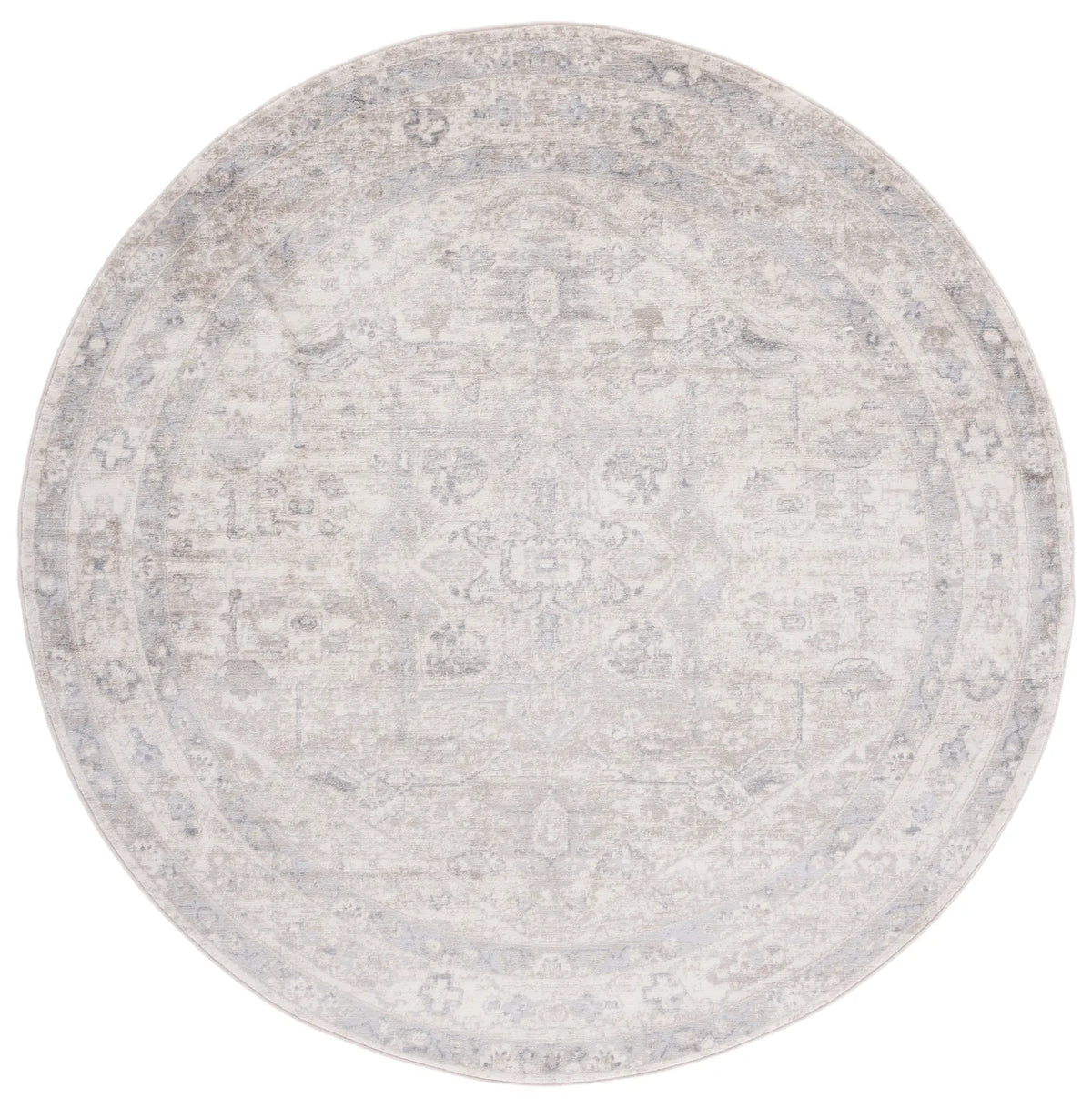 Safavieh Brentwood 6'-7" x 6'-7" Rug in Ivory / Grey