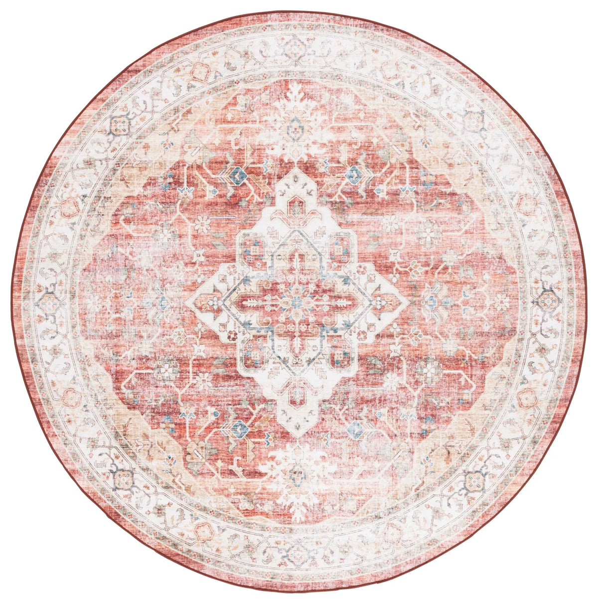 Safavieh Arizona 6'-0" x 6'-0" Rug in Rust / Gold