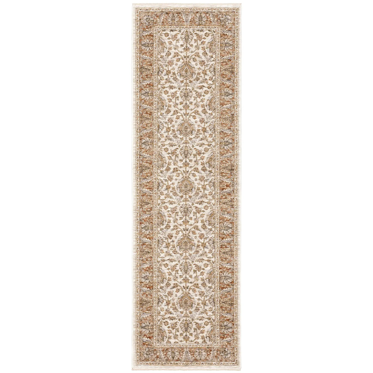 Oriental Weavers Sphinx Maharaja 5091Q Ivory/Rust Rugs - runner