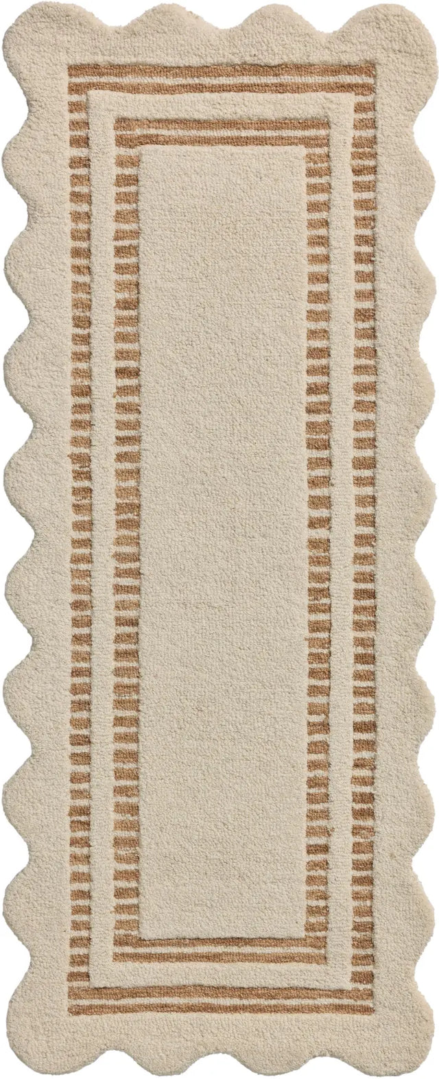 Chris Loves Julia x Loloi Scottie SCO-01 Ivory / Rust Rug - runner flat