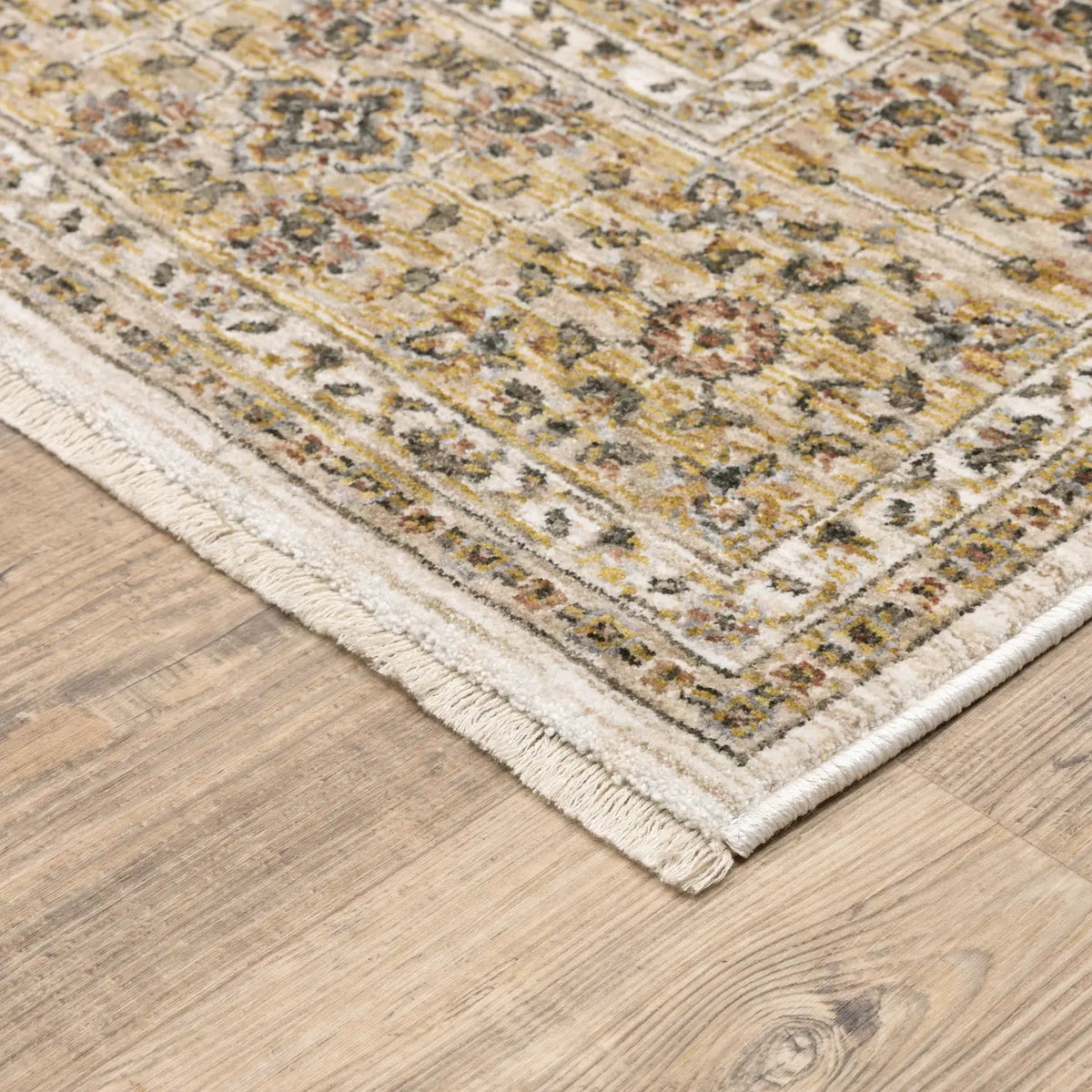 Oriental Weavers Sphinx Maharaja 001J1 Ivory/Gold Rugs - corner detail