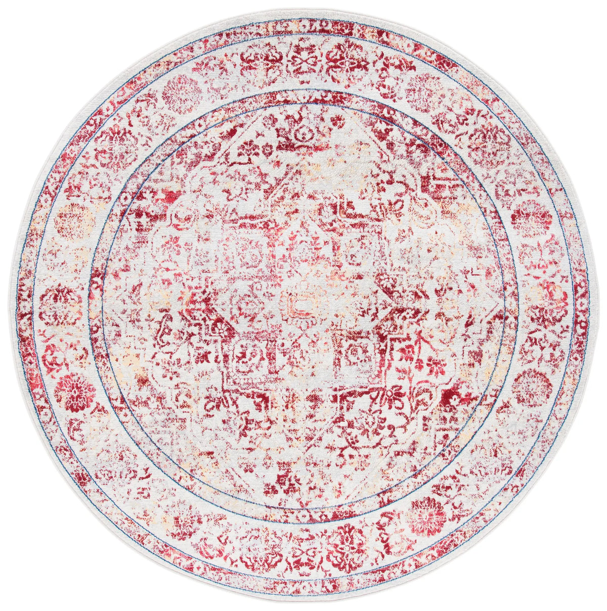 Safavieh Brentwood 6'-7" x 6'-7" Rug in Ivory / Red