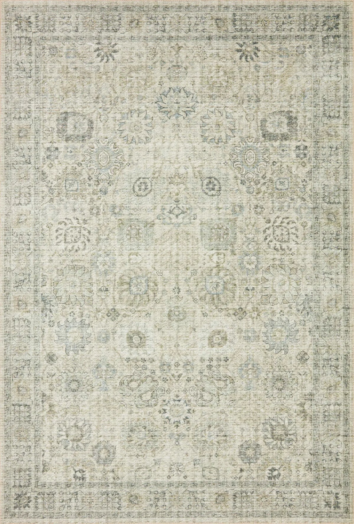 Loloi Skye Sky-14 Natural/Sage Rugs - main flat
