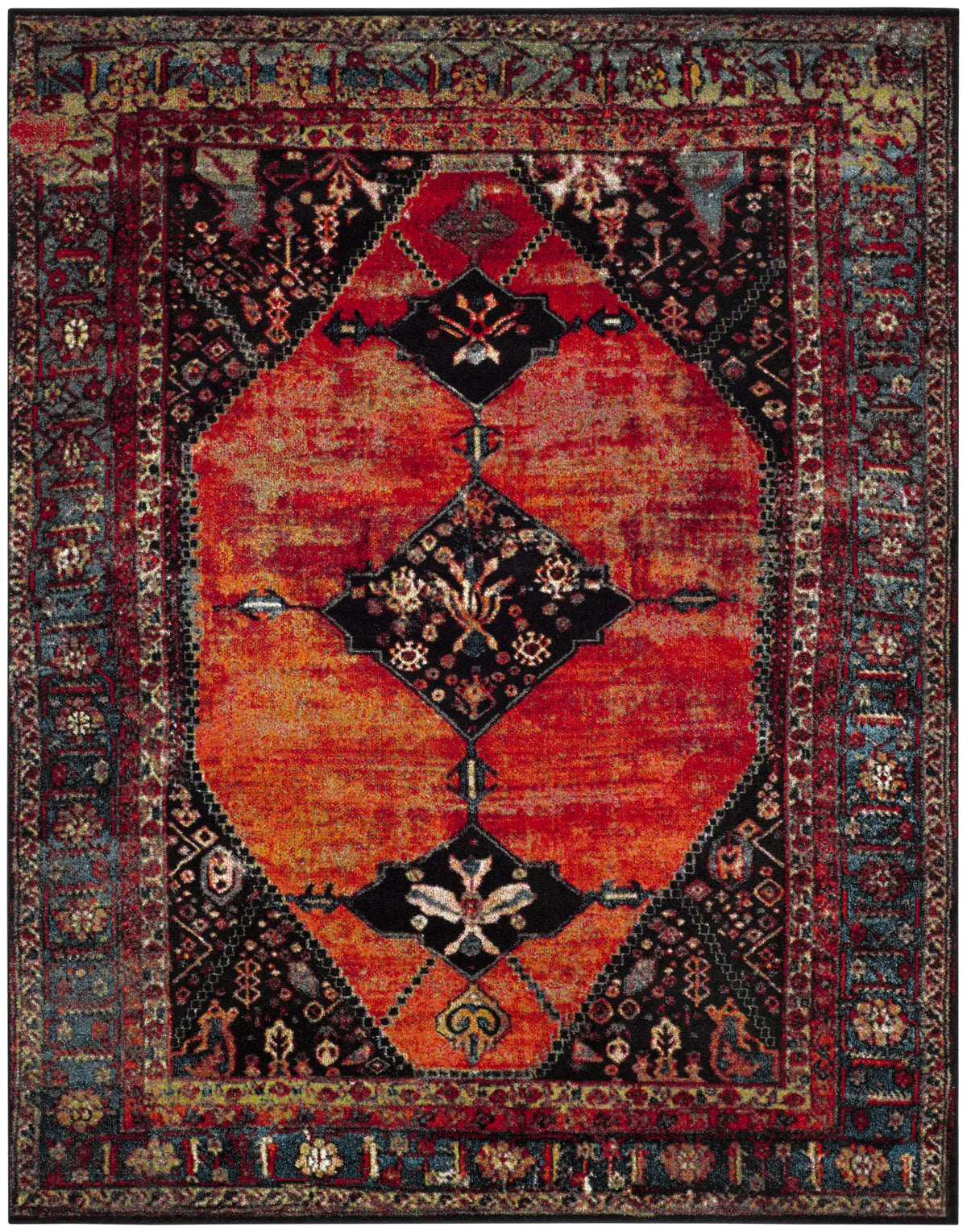 Safavieh Vintage Hamadan 10'-6" x 14'-0" Rug in Orange / Multi