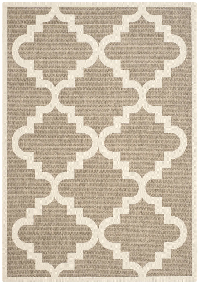 Safavieh Courtyard 4'-0" x 5'-7" Rug in Brown / Beige